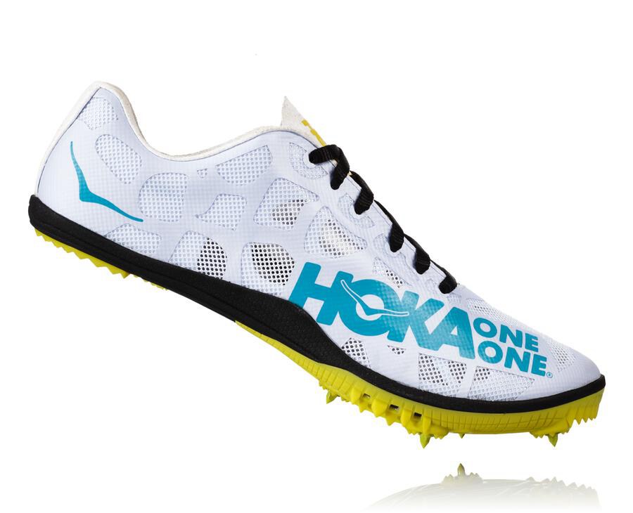 Spikes Atletismo Hoka One One Hombre Blancos/Azules - Rocket X - TMEA18697